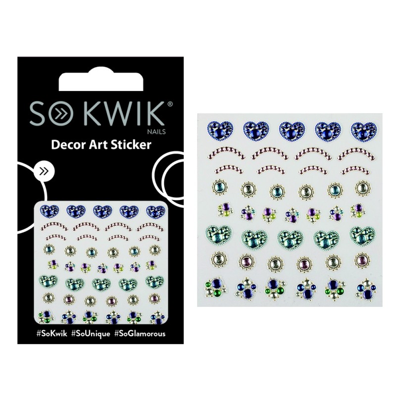 SoKwik - Ornamente Unghii - Nail Art Sticker - Vivid 198 SoKwik - Ornamente Unghii - Nail Art Sticker - Vivid 198