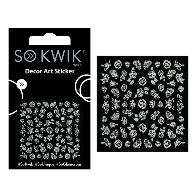 SoKwik - Ornamente Unghii - Nail Art Sticker - Flower 243 SoKwik - Ornamente Unghii - Nail Art Sticker - Flower 243