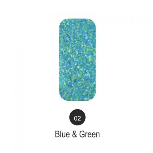 Nailover - Tweed Effect - Blue & Green - 02