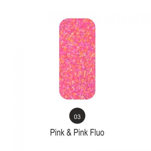 Nailover - Tweed Effect - Pink & Pink Fluo - 03