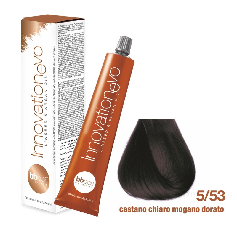 BBCOS- Vopsea de păr Innovation EVO (5/53- Light Mahogany Golden Brown) BBCOS- Vopsea de păr Innovation EVO (5/53- Light Mahogany Golden Brown)
