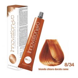 BBCOS- Vopsea de păr Innovation EVO (8/34- Biondo Chiaro Dorato Rame)