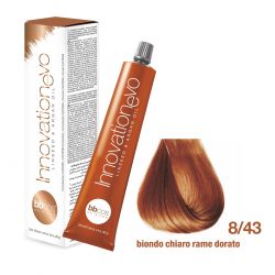 BBCOS- Vopsea de păr Innovation EVO (8/43- Biondo Chiaro Rame Dorato)