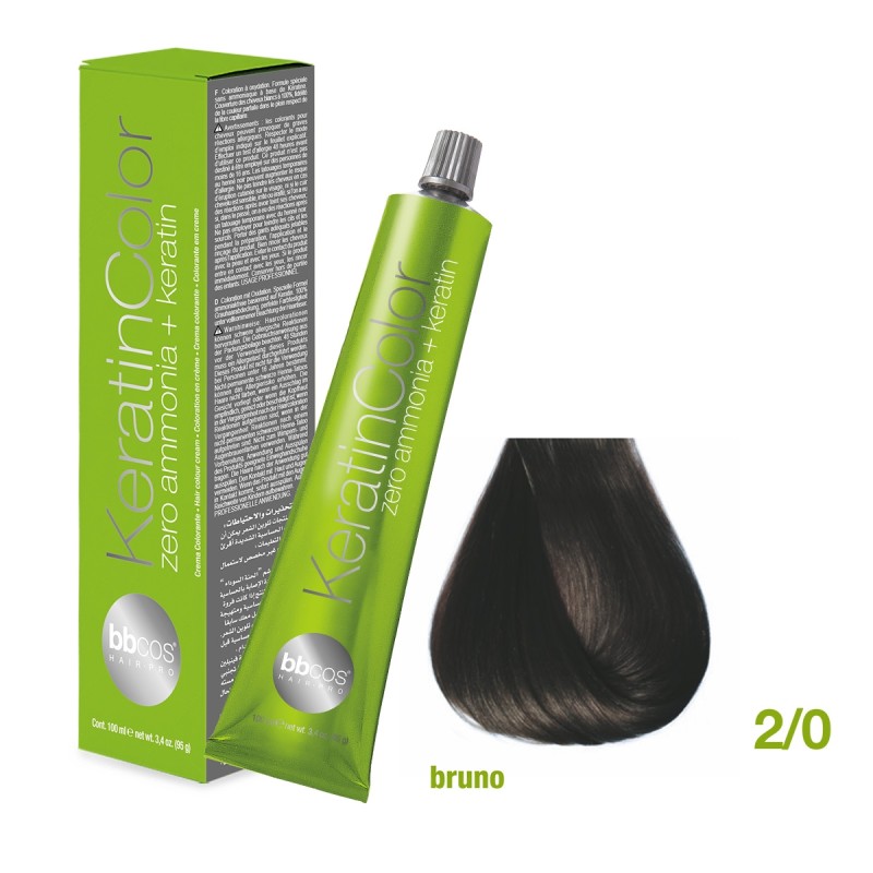 Vopsea de păr Keratin COLOR (2/0- Bruno)