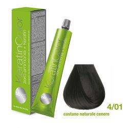Vopsea de păr Keratin COLOR (4/01- Castano Naturale Cenere)