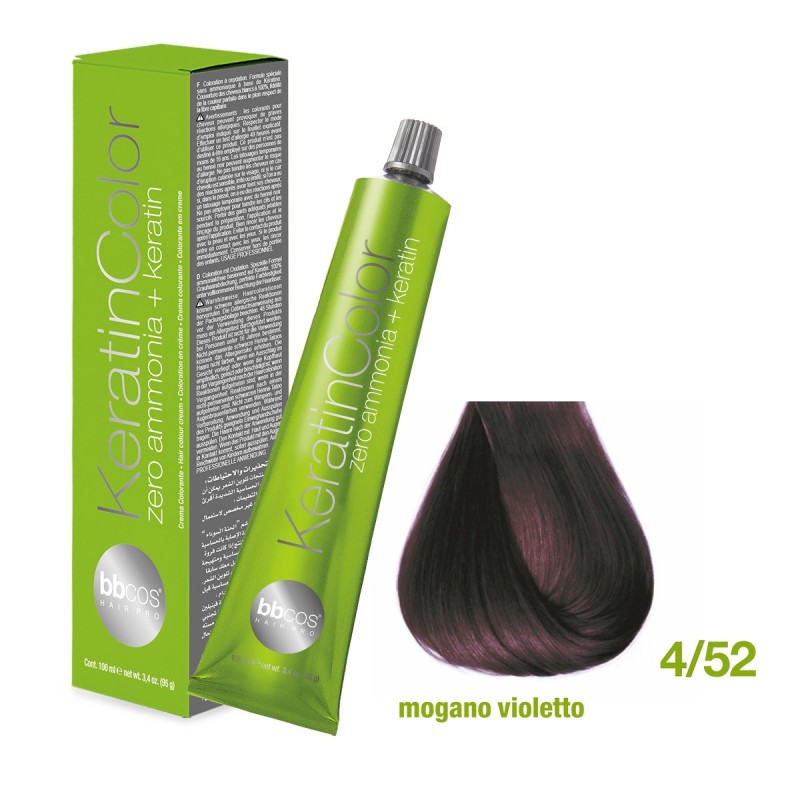 Vopsea de păr Keratin COLOR (4/52- Mogano Violetto) Vopsea de păr Keratin COLOR (4/52- Mogano Violetto)