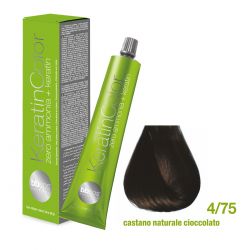 BBCOS - Vopsea de păr Keratin COLOR (4/75 - Castano Naturale Cioccolato)