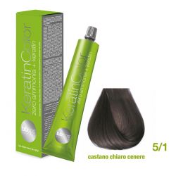 Vopsea de păr Keratin COLOR (5/1- Castano Chiaro Cenere)