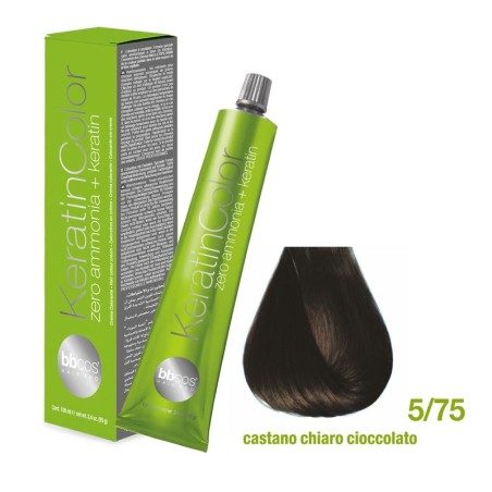 BBCOS - Vopsea de păr Keratin COLOR (5/75 - Castano Chiaro Cioccolato)