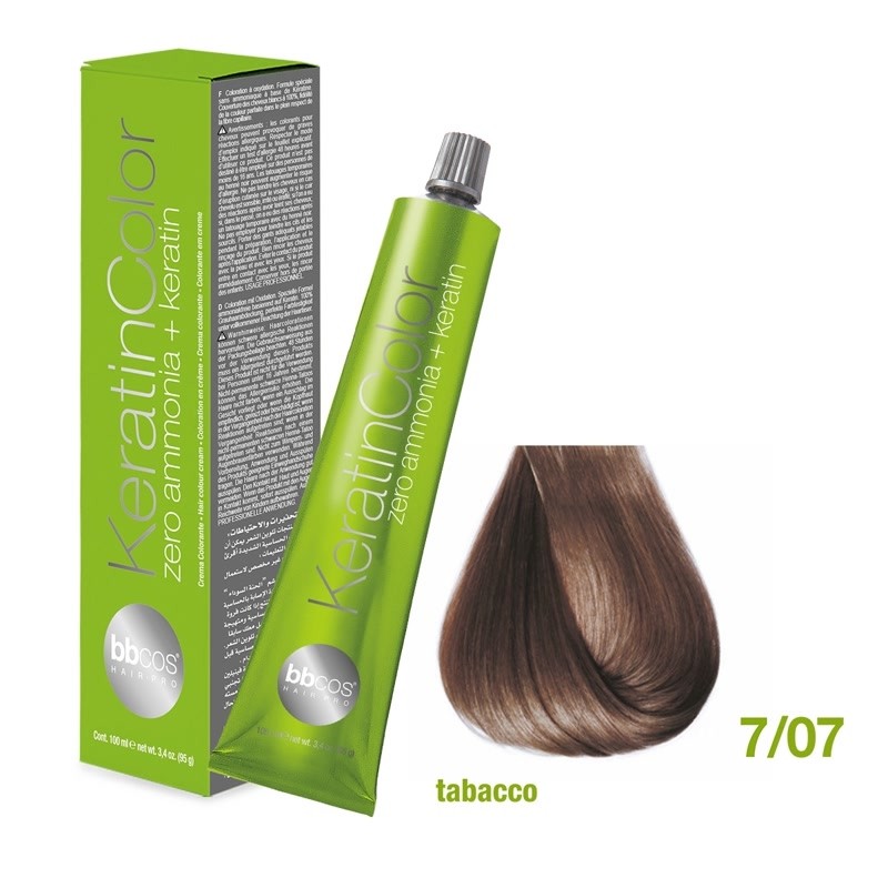 Vopsea de păr Keratin COLOR (7/07- Tobacco)