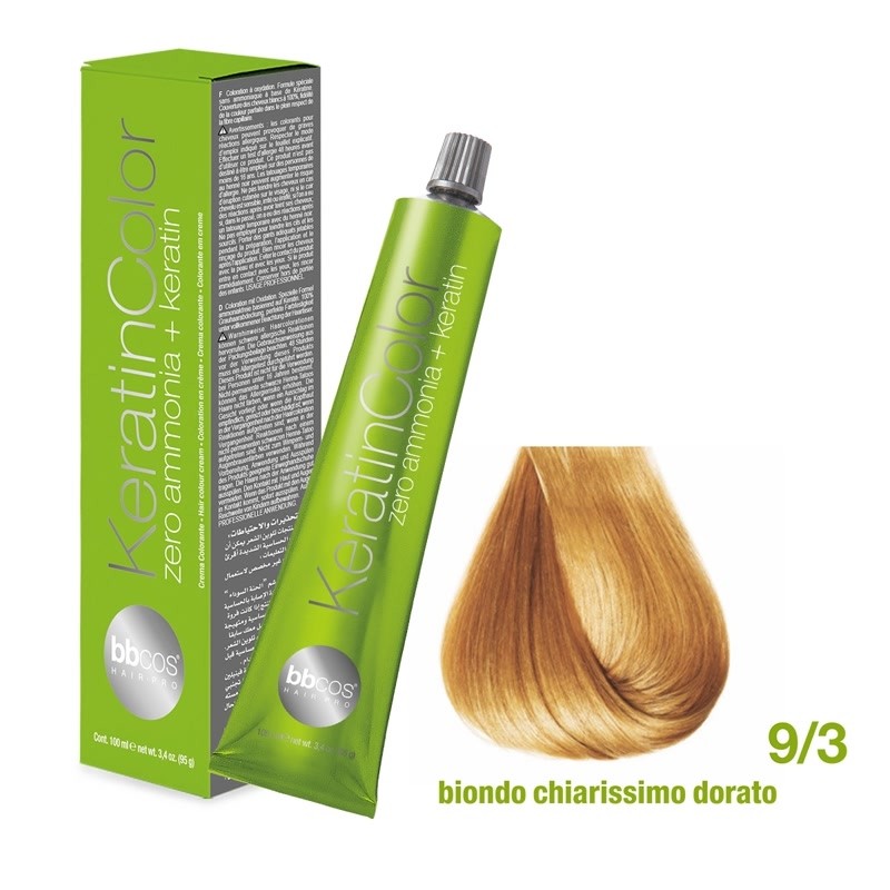 Vopsea de păr Keratin COLOR (9/3- Biondo Chiarissimo Dorato)