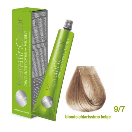 Vopsea de păr Keratin COLOR (9/7- Biondo Chiarissimo Beige)