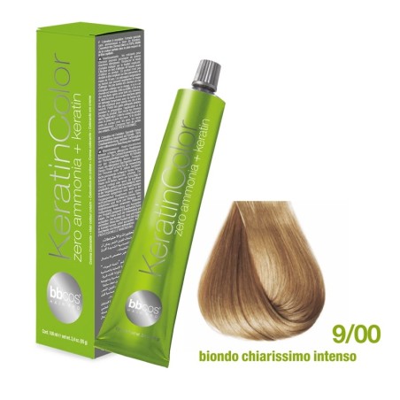 Vopsea de păr Keratin COLOR (9/00- Biondo Chiarissimo Intenso)