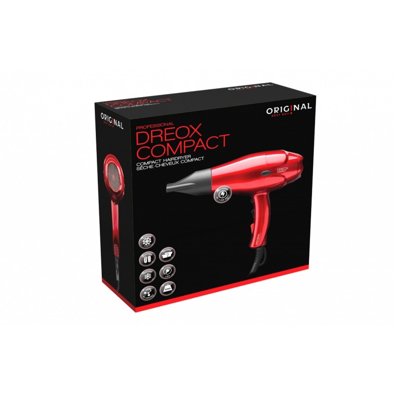 Original -  Phoen Dreox Compact - Rosu - Uscator de par(440207/P001267)