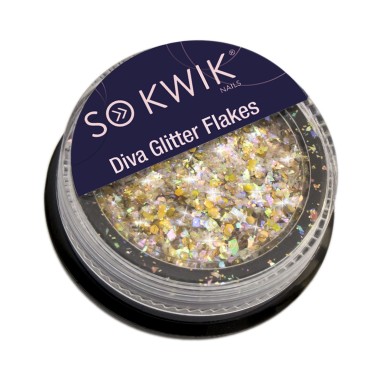 SoKwik - Diva Glitter Flakes Auriu 02 - Sclipici Auriu
