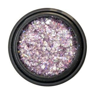 SoKwik - Diva Glitter Flakes Silver 01 - Sclipici Roz Deschis