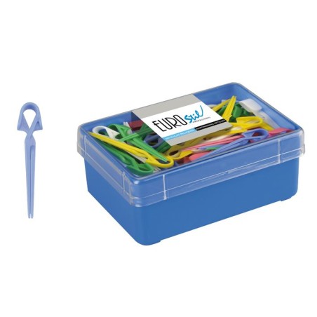 Eurostil - Clips plastic M 60 buc/set