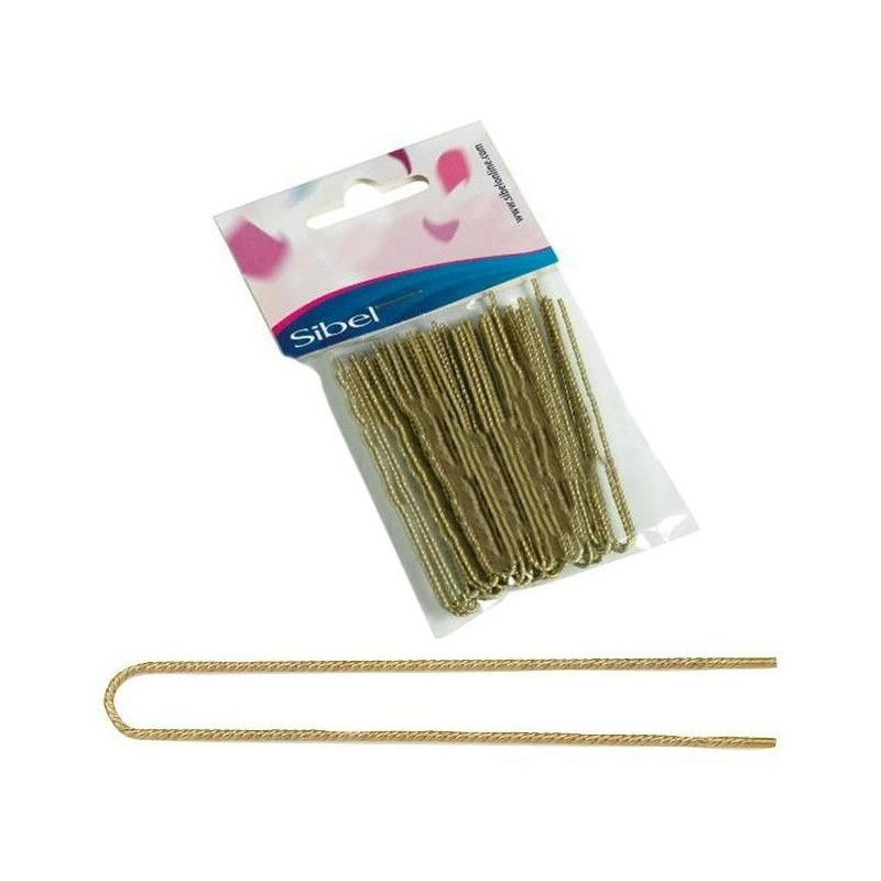 Sibel - Ace de par pentru coafuri texturate - Japan 7cm/40buc - Auriu (4031423)