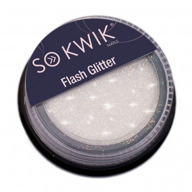 SoKwik - Flash Glitter Silver - Sclipici Reflectorizant Alb UV Effect