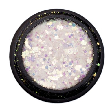 SoKwik - Diva Glitter Flakes Silver 01 - Sclipici Roz Deschis