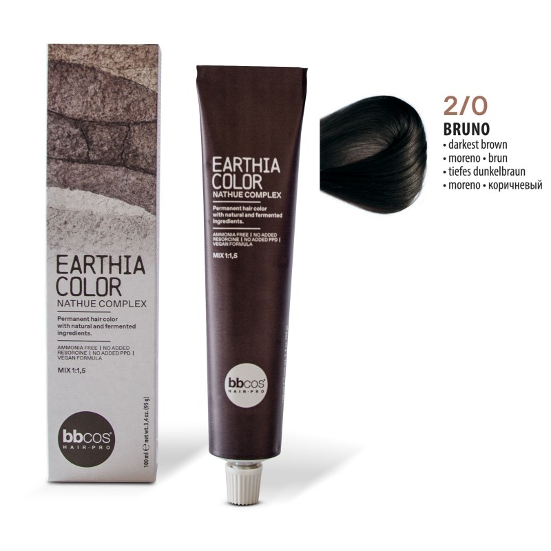 BBCOS - Vopsea de par Earthia Color 2/0 (Darkest Brown)