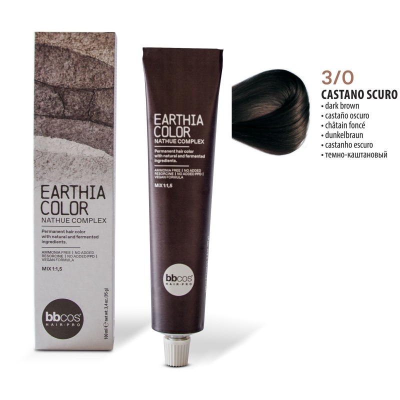 BBCOS - Vopsea de par Earthia Color 3/0 (Dark Brown) BBCOS - Vopsea de par Earthia Color 3/0 (Dark Brown)