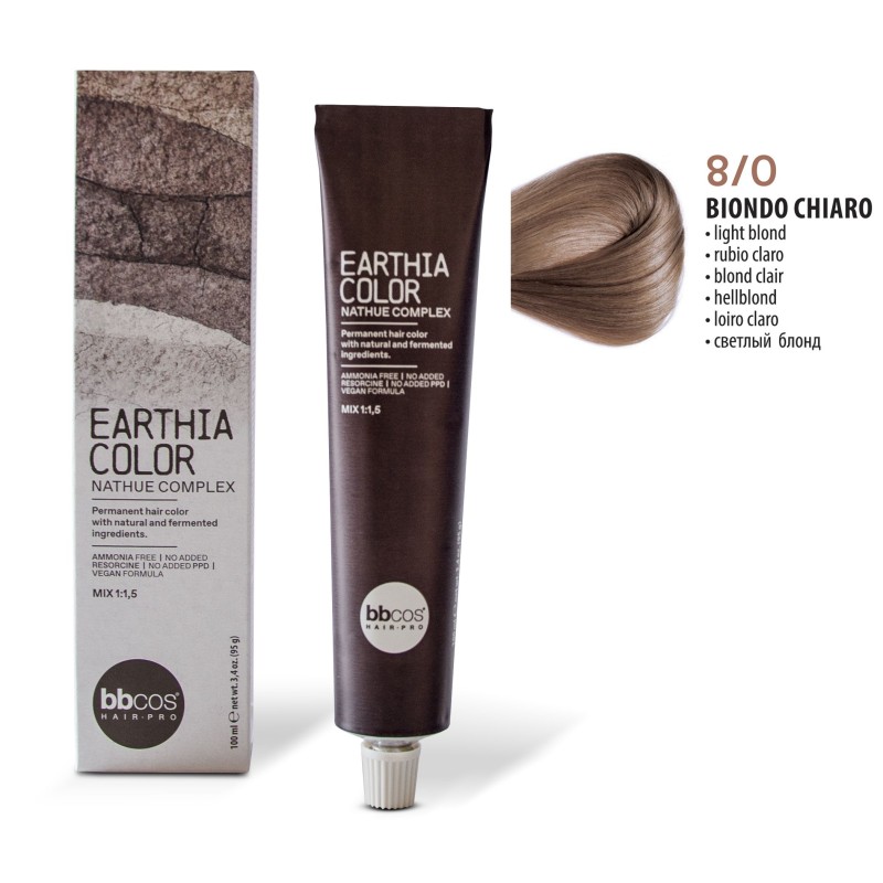 BBCOS - Vopsea de par Earthia Color 8/0 (Light Blond)