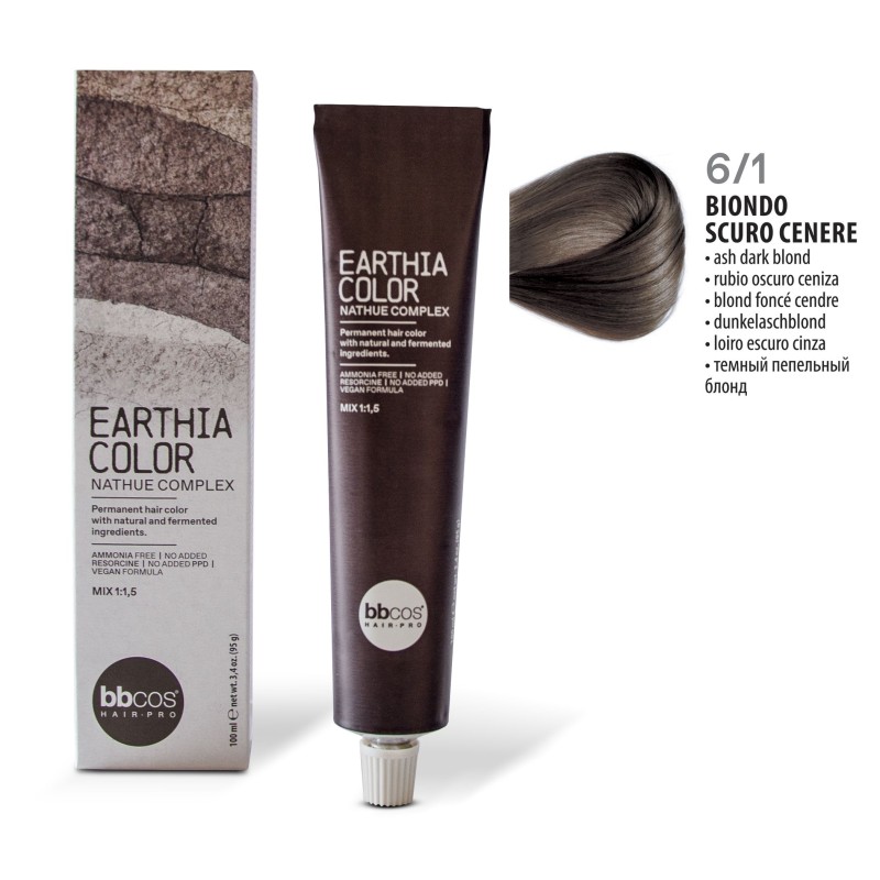 BBCOS - Vopsea de par Earthia Color 6/1 (Ash Dark Blond) BBCOS - Vopsea de par Earthia Color 6/1 (Ash Dark Blond)
