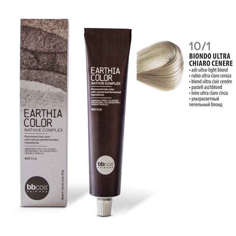 BBCOS - Vopsea de par Earthia Color 10/1 (Ash Ultra Light Blond)