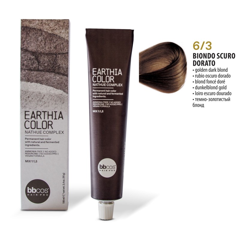 BBCOS - Vopsea de par Earthia Color 6/3 (Golden Dark Blond)