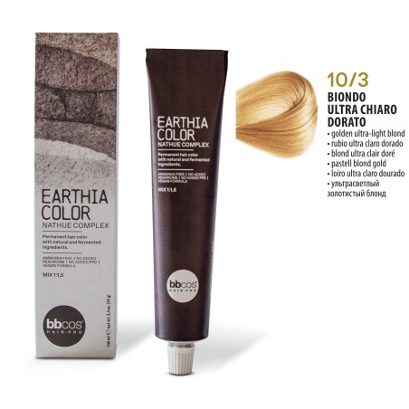 Vopsea de par permanenta Earthia Blond Ultra Deschis Auriu