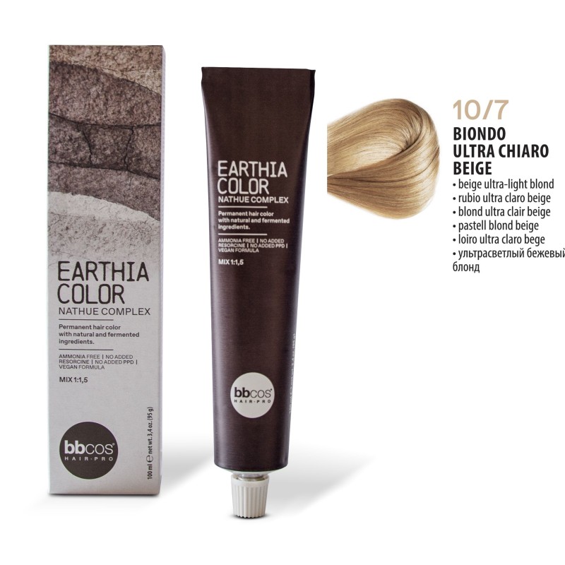 BBCOS - Vopsea de par Earthia Color 10/7 (Beige Ultra Light Blond)