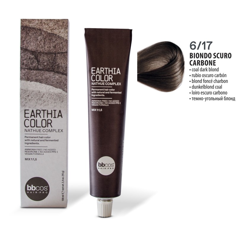 BBCOS - Vopsea de par Earthia Color 6/17 (Coal Dark Blond) BBCOS - Vopsea de par Earthia Color 6/17 (Coal Dark Blond)