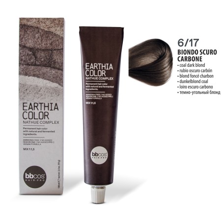 Vopsea de par permanenta Earthia Blond Inchis Carbune