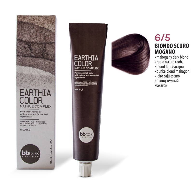 BBCOS - Vopsea de par Earthia Color 6/5 (Mahogany Dark Blond) BBCOS - Vopsea de par Earthia Color 6/5 (Mahogany Dark Blond)