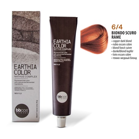 Vopsea de par permanenta Earthia Blond Inchis Cupru