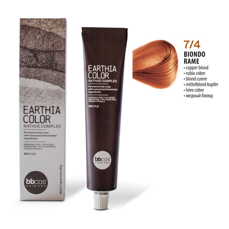 BBCOS - Vopsea de par Earthia Color 7/4 (Copper Blond)