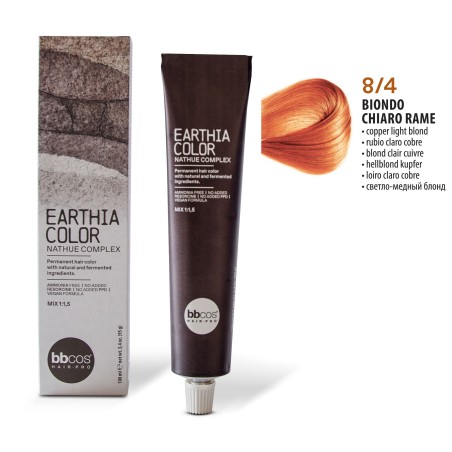 Vopsea de par permanenta Earthia Blond Deschis Cupru