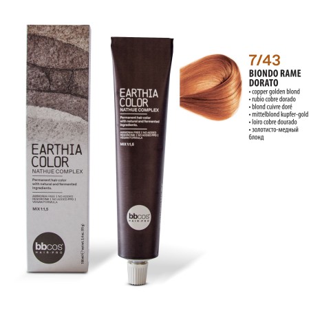 Vopsea de par permanenta Earthia Blond Cupru Auriu