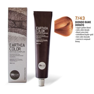 Vopsea de par permanenta Earthia Blond Cupru Auriu
