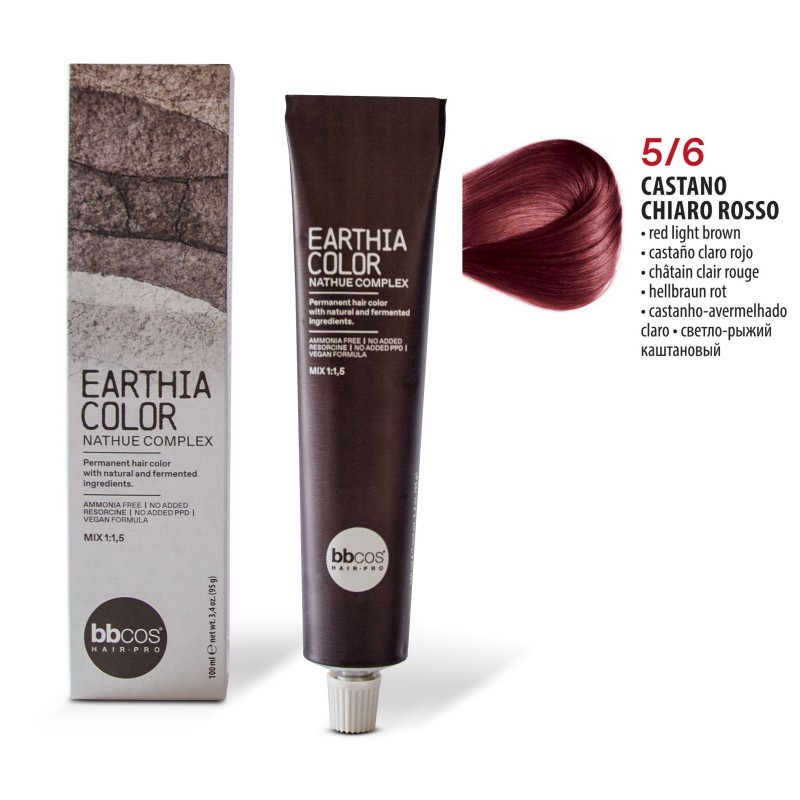 BBCOS - Vopsea de par Earthia Color 5/6 (Red Light Brown)