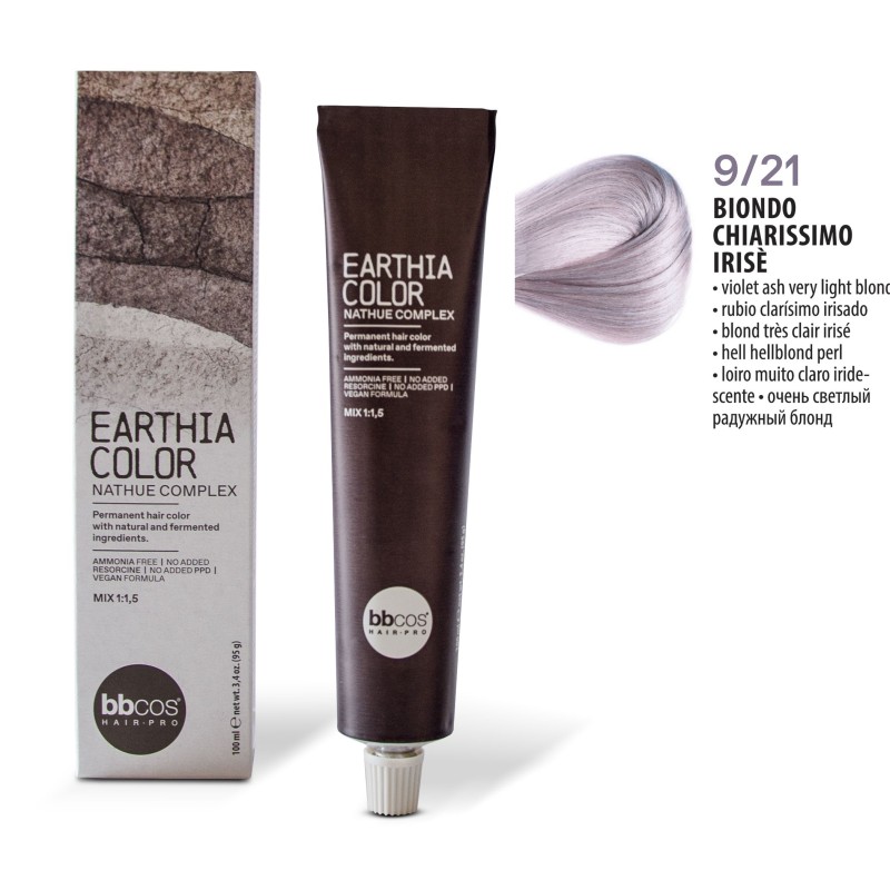 BBCOS - Vopsea de par Earthia Color 9/21 (Violet Ash Very Light Blond) BBCOS - Vopsea de par Earthia Color 9/21 (Violet Ash Very Light Blond)