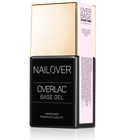 Nailover - Over Base Glassy Pink Gel de baza SoakOff (15ml)