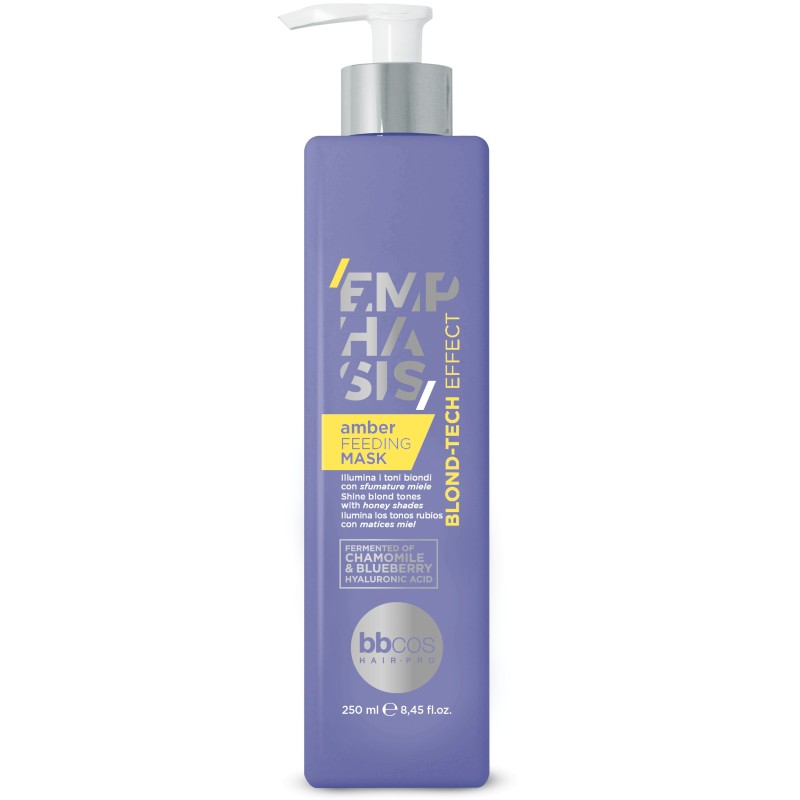 BBCOS - Emphasis Blond Tech Amber Feeding Mask – Masca hranitoare chihlimbar pentru par blond (250ml) BBCOS - Emphasis Blond Tech Amber Feeding Mask – Masca hranitoare chihlimbar pentru par blond (250ml)