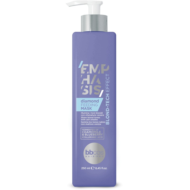 BBCOS - Emphasis Blond Tech Diamond Feeding Mask – Masca hranitoare diamond cu reflexii reci pentru par blond (250ml) BBCOS - Emphasis Blond Tech Diamond Feeding Mask – Masca hranitoare diamond cu reflexii reci pentru par blond (250ml)