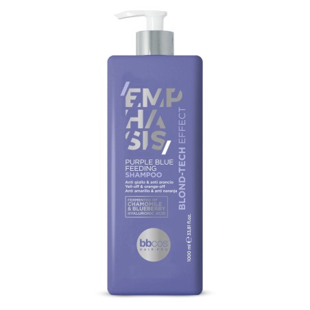 BBCOS - Emphasis Blond Tech Purple Blue Feeding Shampoo  – Sampon hranitor pentru par blond (1000ml)