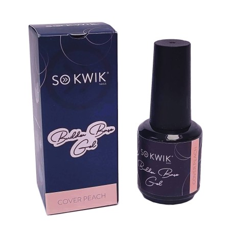 SoKwik - Builder Flexi Base Gel Cover Peach 15ml Gel de Baza Semipermanent