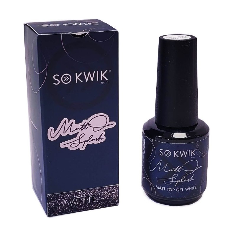 SoKwik - MattON Splash Matt Top Gel White Glitter (15ml) SoKwik - MattON Splash Matt Top Gel White Glitter (15ml)