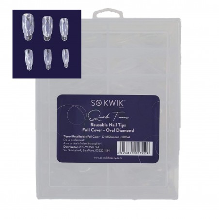 Tipsuri Reutilizabile Oval Constructie Unghii (120/set)