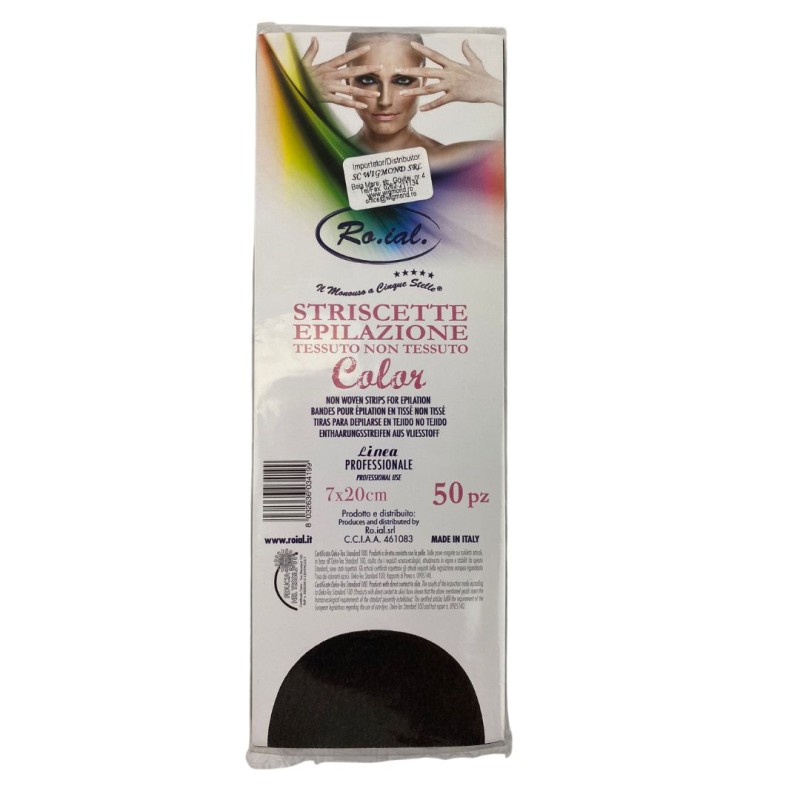 Roial - Benzi colorate pentru epilat - Negru (50buc/set)